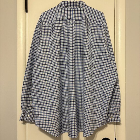 Ralph Lauren Polo Men's Blue/White Check L/S Button-Down Oxford Shirt 3XB Pony - Picture 5 of 10